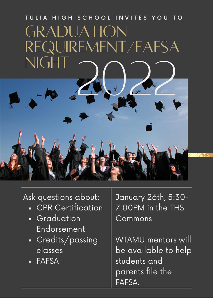 Graduation Requirements FAFSA Night 